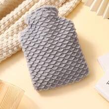 Plush Hot Water Bag, PVC Water Injection Bag, Warm Hands, Explosion-Proof And Leak Proof, Cute Embroidery, Simple And Portable, Detachable, Warm Hands And Feet, Use Hot Water Bottle During The Period, Winter New Warm Water Bag For Water Injection, Warm Stomach And Hands, Water Injection Hot Water Bag Cover, Small Cross-Border Explosion-Proof PVC Hot Compress