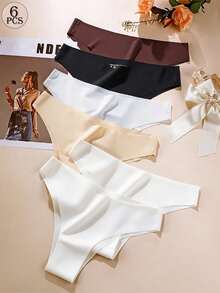 Aofeiqike Bộ 6 quần lót thể thao không đường may dành cho nữ, chất liệu lụa băng, kiểu dáng thể thao & yoga, quần lót gợi cảm, thoải mái & thoáng khí, kiểu dáng tam giác ngọt ngào vùng quê Pháp, quần lót định hình vóc dáng cho nữ: Nhiều màu sắc để lựa chọn, thiết kế không đường may, thoải mái & thân thiện với da, gợi cảm & ôm sát, kiểu dáng thể thao, quần lót tam giác vô hình. - Nhiều màu - Xem 14