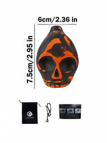 1pc Terrifying Death Whistle, Includes Gift Box & Instructions, Loud Human Scream War Whistle, High Decibel, Authentic Whistle, Skull Shaped, Creepy Halloween Gift, Outdoor Survival Whistle (Black)