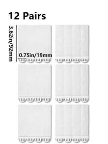 12 piezas de ganchos para colgar cuadros, instalación sin daños con pegatinas mágicas de doble cara, sin necesidad de perforar, colgadores de cuadros con ganchos de pared extraíbles, adecuados para marcos y obras de arte, convenientes para quitar e instalar, aplicables para controles remotos, marcos, enchufes, etc.