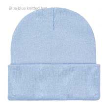 Solid Color Outdoor Ear Warmer Knit Beanie Hat, Unisex