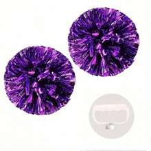 2 piezas Porristas sosteniendo bolas con pompones y cintas, props para espectáculos de danza, props para juegos de danza cuadrada, para fútbol, baloncesto, fútbol y actuaciones deportivas, deportes de equipo, danza y animación