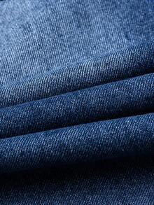 可调节肩带阔腿中性牛仔背带裤，适合所有季节，不含T恤