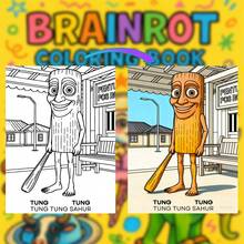 Libro para colorear Brainrot: Una aventura de colorear para adultos deliciosamente absurda - Sumérjase en un mundo de criaturas caprichosas y escenarios lúdicamente bizarros para un escape creativo, otoño, artículos de papelería, útiles escolares, dibujo y pintura, Halloween, Navidad