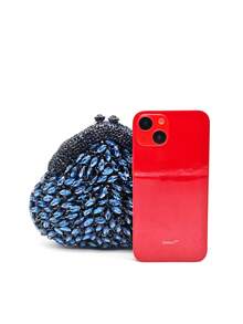 闪耀水晶手拿包，镶满水钻的晚宴包，铆钉设计，手工钻石手提包，珠宝灵感派对手拿包，适合派对和盛会，送给她的最佳礼物 - 藏蓝色 - 查看 8