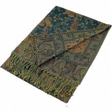 Paisley Pashmina Scarf For Women PASKMLNA - A18-12 Red-black - View 10