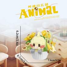 甜点蛋糕，熊猫动物，卡通公仔积木摆件，娃娃礼物，适合作为女性礼物交换，生日礼物，圣诞礼物，新年礼物