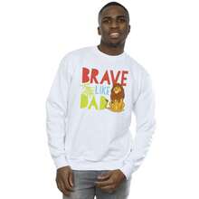 Disney Mens  Brave Like Dad Sweatshirt (White) - White - View 3