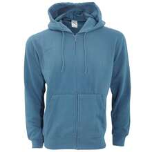 SG Mens Plain Full Zip Hooded Sweatshirt (Denim) - 藏蓝色 - 查看 2