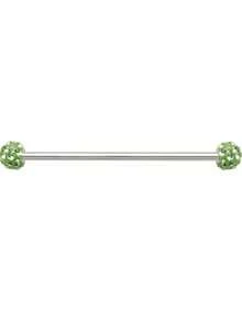 1pc Fashionable Stainless Steel Clip Ceramic Ball Industrial Bar, Suitable For Women's Daily Wear