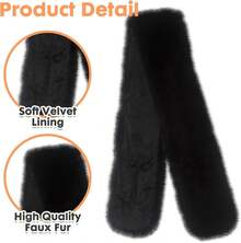 Faux Fur Scarf Wrap For Women, Long Plush Winter Shawl Collar, Warm Convertible Scarf  Neck Warmer, Elegant Evening Cape Bolero - Leopard - 查看 10