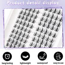 120 pezzi Ciuffetti di ciglie stile manga, ricci C, estensioni ciglie a grappolo sinistra e destra, estensioni ciglie finte individuali, per trucco quotidiano, fai da te a casa, morbide e facili da usare