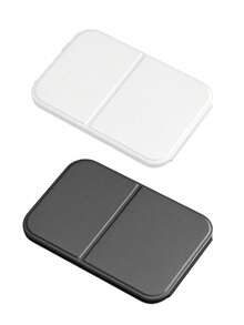 便携式折叠仿皮化妆镜，高清玻璃表面 - 宿舍、旅行和美容礼品的理想选择 - 黑色 - 查看 15