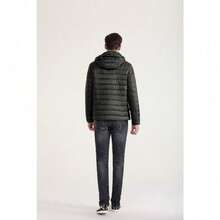 Men's Hooded Puffer Jacket – Lightweight Quilted Winter Coat With Cotton Padding, Warm Casual Outerwear For Christmas Travel - 黑色 - 查看 2