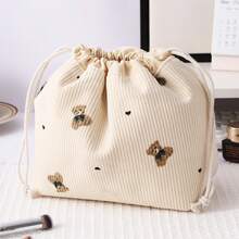 One Bear-Patterned Drawstring Makeup Bag, Large Capacity Drawstring Makeup Bag, Multi-Functional Storage Bag. Also Includes A Toiletry Bag, Coin Purse, Square Makeup Bag, Large Capacity Travel Bag, Skincare Bag,Toiletry Organizer,And Travel Essential - Multicolor - View 19