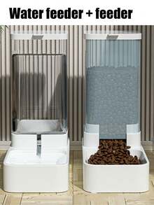 1pc Automatic Pet Feeder/Waterer, Pet Food Storage Dispenser For Cats/Dogs