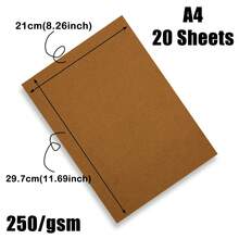 20/50 Blatt 250 g/m² dicker doppelseitiger matter Hartkarton in Weiß und Schwarz, Rindslederfarbe, A4 (8,26 x 11,69 Zoll), Skizzenmalerei, Buntstift, handgefertigt, dickes Hartpapier - 250 g/m² - Übersicht 11