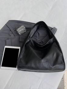 New Fashion Women's Handbag, Minimalist Casual Large Capacity Tote Bag, Soft Leather Shoulder Underarm Bag,