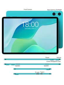 Teclast P33 New Tablet, Android 15 10.1-Inch IPS, 1280X800 Resolution, Allwinner A333 Five Core, 9GB * (3GB+6GB Virtual) 64GB Storage Space, WIFI, 6000mAh Type-C Charging, Rear 5MP And Front 2MP Dual HD Cameras, Pink Tablet Case ,With Pink Keyboard &Wireless Mouse,Mouse Pad Accessories Bundle
