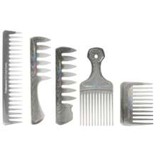 5-Piece Men's Styling Comb Set Barber Textured Comb Vintage Hair Brush PP Plastic Haircare Accessories