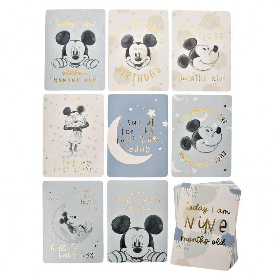 Disney Mickey Mouse 24 Milestone Cards Blue - Blue - View 1