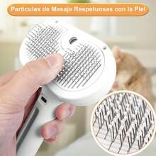 Cepillo Eléctrico para Perro con Atomizador, Autolimpiante Cepillos de Aseo para Gato, Evita los Pelos Voladores y Masajea Limpiamente, Cuidado Portátil de Mascotas para Peinado de Mascotas Masaje y Depilación - 1 - Ver 2