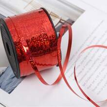 Panglică holografică 1 buc - 100 m, șnur pentru baloane, panglică pentru legat baloane, accesorii pentru decorarea baloanelor, panglică pentru baloane, panglică colorată, legături pentru împachetat cadouri, decor de Crăciun și sărbători