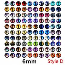 100pcs 50 Pairs Dragon Eyes Cat Eye Toys 6mm 8mm 10mm 12mm Handmade Photo Glass Cabochons DIY Making Accessories