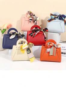 1/5/10/20pcs High Quality Leather Gift Bags With Bow, Candy Boxes, Ribbon Boxes, Candy Bags, Party Gift Bags, Mini Pouches, Jewelry Packaging Boxes, Leather Boxes, Suitable For Various Occasions And Events