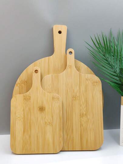 1 Piece High Grade Bamboo Cutting Board Creative Household Round Cutting Board Fruit Board Steak Tray Pizza Plate Treasure Complementary Food Cutting Board