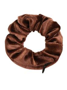 Velvet Hair Ring With Hidden Pocket, Multi-Functional Hair Accessory Pouch, Storage Organizer For Money & Small Items, Zippered Elastic Headband With Secret Compartment For Keys, Cash, Lipstick, Multifunctional Hidden Private Money Concealed Portable Pocket Toiletry Bag Travel Wash Bag Toiletry Travel Bag Makeup Storage Beach Beach Bag Vacation Holiday Essentials School Supplies Travel Essentials Ladies For College Dorm Bathroom