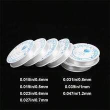 10捲/套透明彈性線供diy串珠使用,適用於手鍊、項鍊、珠寶製作(0.4/0.5/0.6/0.7/0.8/1mm)