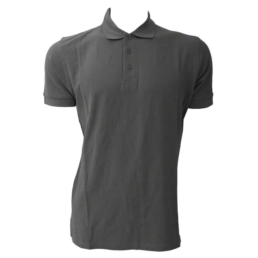 Jerzees Colours Mens Ultimate Cotton Short Sleeve Polo Shirt (Titanium) - Grey - View 1