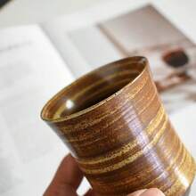 Retro Minimalist Coffee Cup, Instant Latte Cup, Cafe-Style American Coffee, Unique Handpainted Ceramic Mug