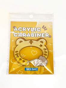 1个可爱亚克力不对称造型多功能背包挂饰卡通风格登山扣钥匙扣 - 彩色 - 查看 12
