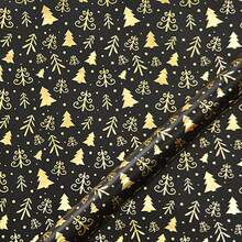 1 Roll Christmas Gift Wrapping Paper - Gold & Black Reindeer, Christmas Tree, Snowflake Pattern, Suitable For Holiday Gifts, Birthdays, Parties, Decorations, Reindeer Design, Smooth Surface, Durable Material, Decorative Packaging, Event Planning, Christmas Wrapping Supplies, Heavy-Duty Christmas Wrapping Paper, Santa Claus Wrapping Paper, Christmas Wrapping Paper Roll, Vintage Christmas Wrapping Paper