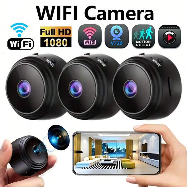 كاميرا أمان لاسلكية صغيرة 2 قطعة، كاميرا ذكية بدقة 1080 بكسل، كاميرا مراقبة أمان منزلية، كاميرا رياضية محمولة، كليب مغناطيسي قابل للتدوير، واي فاي 2.4 جيجا هرتز، عرض في الوقت الفعلي، فتحة بطاقة (البطاقة غير مشمولة)، قاعدة قابلة للتدوير، تسجيل قابل للشحن، كشف حركة، تسجيلر، مناسبة للمنزل والسيارة والمكتب وسيناريوهات متنوعة، متصلة على مدار الساعة