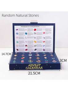 24pcs Christmas Advent Calendar With Crystal Gems, 24-Day Christmas Countdown Calendar, Children's Gift