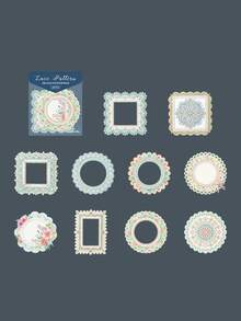 have a good day 20 Stücke/Packung Vintage Spitze Aufkleber, kreative ästhetische Aufkleber, DIY dekorative Collage Bastelmaterialien, Geschenke für Feiertage, personalisierte Scrapbooking Schulmaterialien