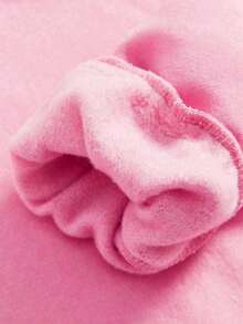 Toddler Girls' Letter Print Warm Hoodie Sweatshirt - Pink - View 4