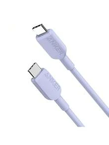 anker A81E USB-C Data Cable, Durable Nylon Braided Design, 100W High-Power Fast Charging, Multi-Device Compatibility, Two-In-One Data Transfer And Charging, Purple - Purple - View 2