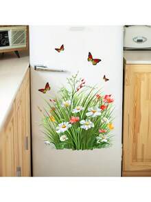 1 buc autocolante de perete cu flori de iarbă și fluturi autocolante decorative autocolante din PVC autocolante detașabile autoadezive ușor de rupt decorațiuni interioare dă-ți viața un aspect nou autocolante de decorare de sărbători cadouri de ziua de naștere de absolvire decor de perete decor cameră