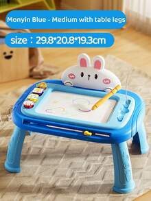 儿童磁性画板 - 4色书写绘画涂鸦板，带印章，适合学龄前男孩女孩，涂鸦板学习益智玩具，3岁以上儿童生日礼物 - 彩色 - 查看 17