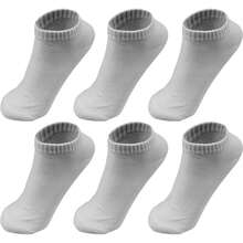 Conjunto de 3/6 pares de meias cano médio unissex em cores sortidas: preto/branco/cinza, adequadas para todas as estações, design minimalista, ideal para presentear casais ou amigos. - Multicolorido - Ver 2