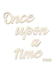 婴儿房装饰一套，Once Upon A Time木质英文标语卧室客厅家居墙面软装饰道具 - 多色 - 查看 12