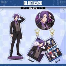 Set limitado de insignia, soporte acrílico y llavero de Blue Lock, con diseños de Bachira, Reo, Chigiri, Nagi, Isagi, Sae. Ideal para mochila, escritorio, decoración de automóvil, coleccionable de anime, regalo de Navidad/Acción de Gracias para amigos. Incluye: insignia láser de 75 mm, soporte acrílico de 16 cm, accesorio de llavero.