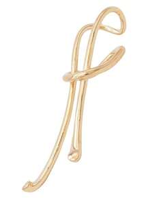 1pc Punk Style Twist Ear Cuff, Metal Earring For Women, Minimalist & Versatile Accessory Without Piercing