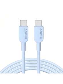 anker A81E USB-C Data Cable, Durable Braided Material, Supports 100W PD Fast Charging, High-Speed Data Transmission, Suitable For Charging A Variety Of Electronic Products, Stable Charging And Transmission Performance, Blue - Blue - View 1