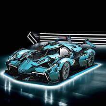 1500 piezas Kit de construcción de coche de carreras azul - Juego de manualidades DIY, adecuado para Halloween, Navidad, Acción de Gracias y cumpleaños - Juguete educativo para mejorar la habilidad manual