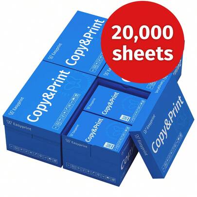  Easyprint Printer Paper Copier Paper 20000 Sheets 40 X 500 A4 Premium High White CIE 160 PEFC